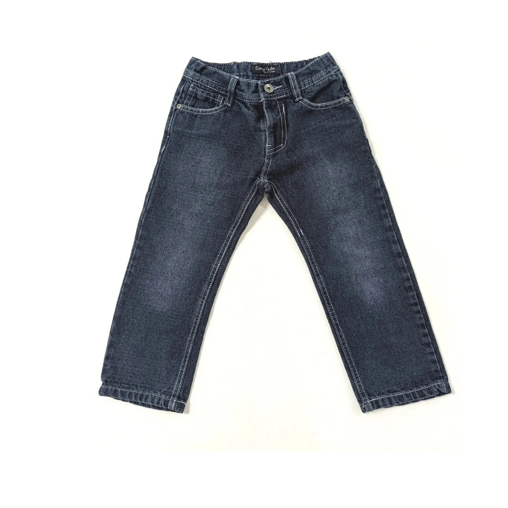 BOYS BLUE DENIM BOOT CUT JEANS SIZE 4